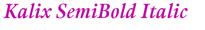 Kalix SemiBold Italic